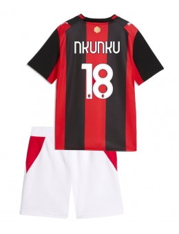AC Milan Christopher Nkunku #18 Replika Hemmakläder Barn 2026-27 Kortärmad (+ byxor)